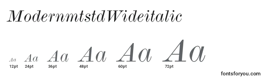 ModernmtstdWideitalic Font Sizes