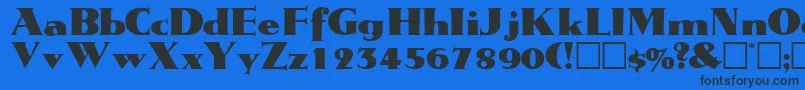 TatiodisplaysskRegular Font – Black Fonts on Blue Background