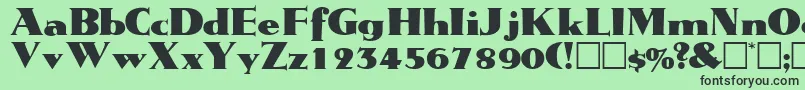 TatiodisplaysskRegular Font – Black Fonts on Green Background