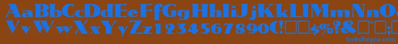 TatiodisplaysskRegular Font – Blue Fonts on Brown Background