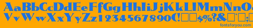 TatiodisplaysskRegular Font – Blue Fonts on Orange Background