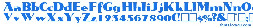 TatiodisplaysskRegular Font – Blue Fonts on White Background