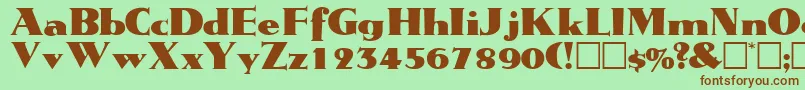 TatiodisplaysskRegular Font – Brown Fonts on Green Background