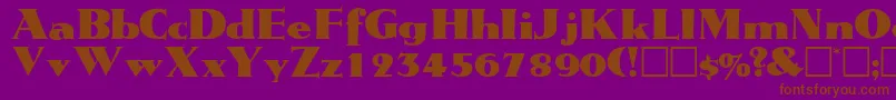 TatiodisplaysskRegular Font – Brown Fonts on Purple Background