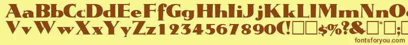 TatiodisplaysskRegular Font – Brown Fonts on Yellow Background