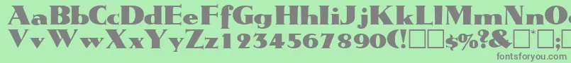 TatiodisplaysskRegular Font – Gray Fonts on Green Background