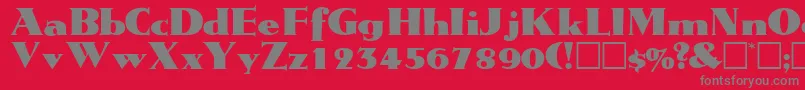 TatiodisplaysskRegular Font – Gray Fonts on Red Background