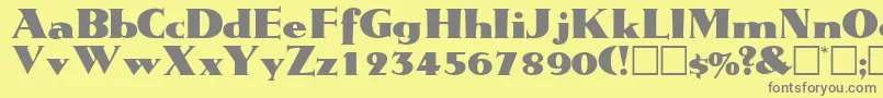 TatiodisplaysskRegular Font – Gray Fonts on Yellow Background