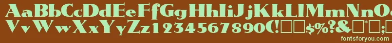 TatiodisplaysskRegular Font – Green Fonts on Brown Background