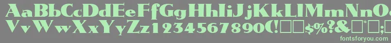 TatiodisplaysskRegular Font – Green Fonts on Gray Background