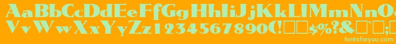 TatiodisplaysskRegular Font – Green Fonts on Orange Background