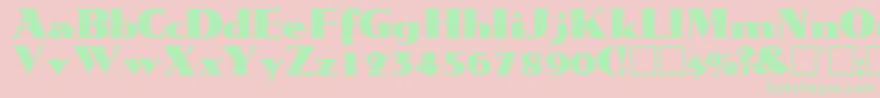 TatiodisplaysskRegular Font – Green Fonts on Pink Background