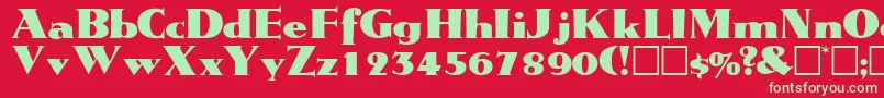 TatiodisplaysskRegular Font – Green Fonts on Red Background