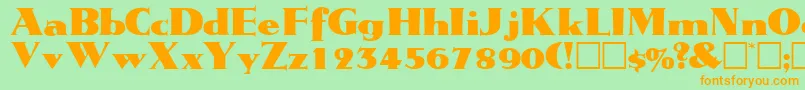 TatiodisplaysskRegular Font – Orange Fonts on Green Background
