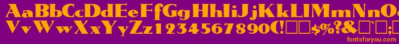 TatiodisplaysskRegular Font – Orange Fonts on Purple Background