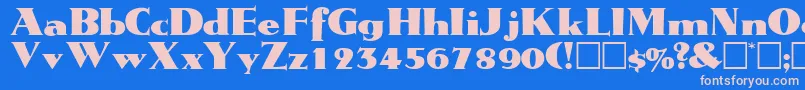 TatiodisplaysskRegular Font – Pink Fonts on Blue Background