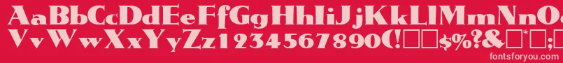 TatiodisplaysskRegular Font – Pink Fonts on Red Background