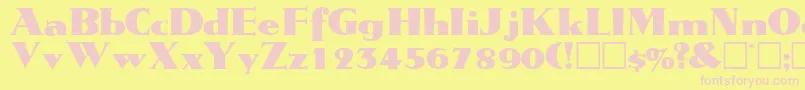 TatiodisplaysskRegular Font – Pink Fonts on Yellow Background