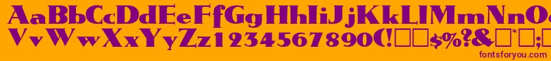 TatiodisplaysskRegular Font – Purple Fonts on Orange Background