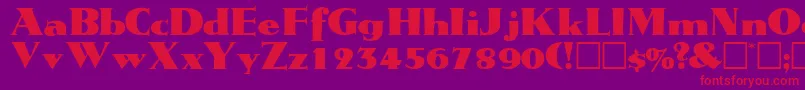 TatiodisplaysskRegular Font – Red Fonts on Purple Background