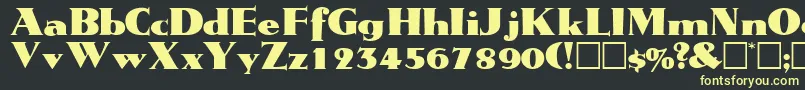 TatiodisplaysskRegular Font – Yellow Fonts on Black Background