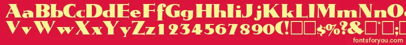 TatiodisplaysskRegular Font – Yellow Fonts on Red Background