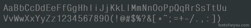 Шрифт Monocon2 – серые шрифты на чёрном фоне