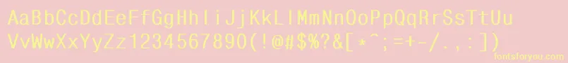 Monocon2 Font – Yellow Fonts on Pink Background
