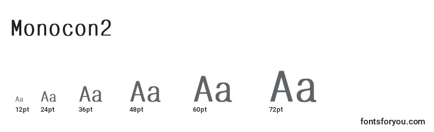 Monocon2 Font Sizes