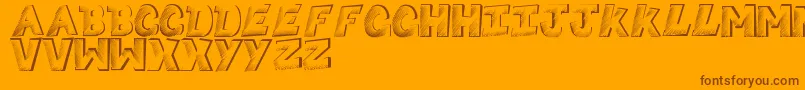 フォントSketchycomic – オレンジの背景に茶色のフォント