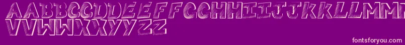 Sketchycomic Font – Pink Fonts on Purple Background