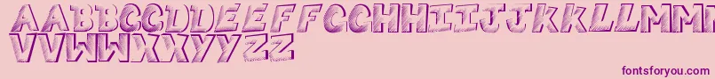 Sketchycomic-Schriftart – Violette Schriften auf rosa Hintergrund