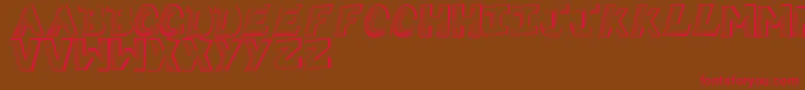 Sketchycomic Font – Red Fonts on Brown Background
