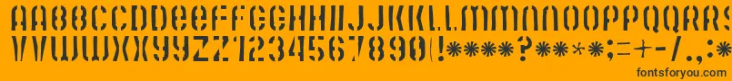 Mutefruitskimpykrash Font – Black Fonts on Orange Background
