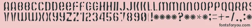 Mutefruitskimpykrash Font – Black Fonts on Pink Background