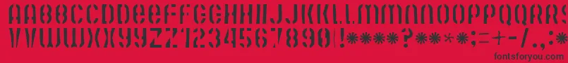 Mutefruitskimpykrash Font – Black Fonts on Red Background