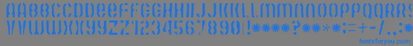 Mutefruitskimpykrash Font – Blue Fonts on Gray Background