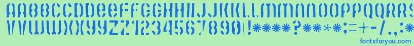 fuente Mutefruitskimpykrash – Fuentes Azules Sobre Fondo Verde