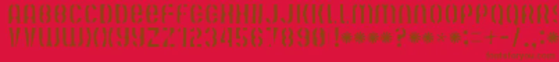 Mutefruitskimpykrash Font – Brown Fonts on Red Background