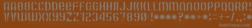 Mutefruitskimpykrash Font – Gray Fonts on Brown Background