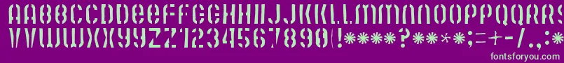 Mutefruitskimpykrash Font – Green Fonts on Purple Background