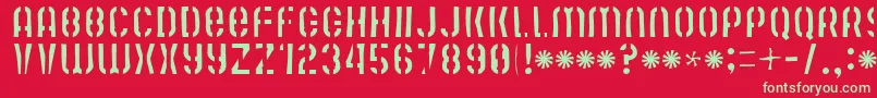 Mutefruitskimpykrash Font – Green Fonts on Red Background