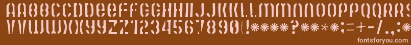 Mutefruitskimpykrash Font – Pink Fonts on Brown Background