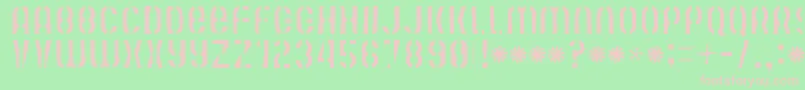 Mutefruitskimpykrash Font – Pink Fonts on Green Background