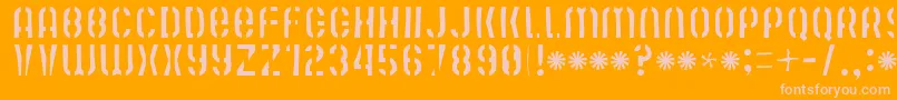 Mutefruitskimpykrash Font – Pink Fonts on Orange Background