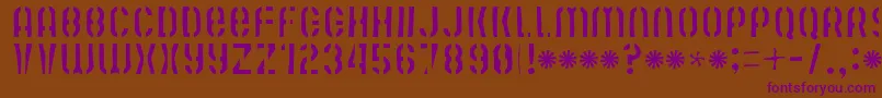 Mutefruitskimpykrash-Schriftart – Violette Schriften auf braunem Hintergrund