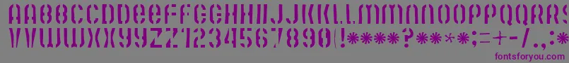 Mutefruitskimpykrash Font – Purple Fonts on Gray Background