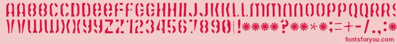 Mutefruitskimpykrash Font – Red Fonts on Pink Background