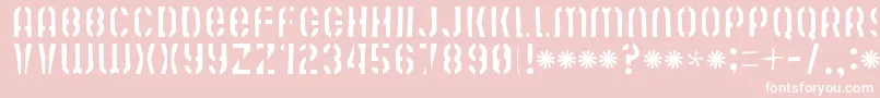 Mutefruitskimpykrash Font – White Fonts on Pink Background
