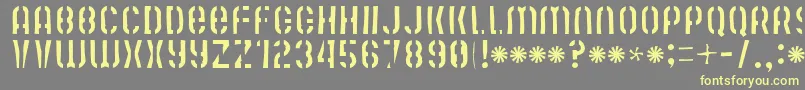 Mutefruitskimpykrash Font – Yellow Fonts on Gray Background